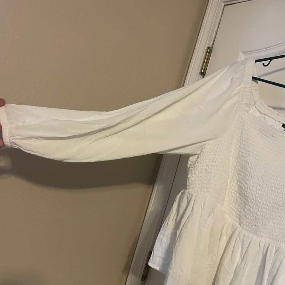 NWT Torrid Smocked Long‎ Sleeve Blouse 2X Peasant Boho Cottage Coquette Babydoll - Picture 6 of 8